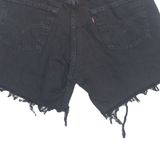 LEVI'S Cut Off 501 Womens Denim Shorts Black M W28