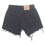 LEVI'S Cut Off 501 Womens Denim Shorts Black M W28