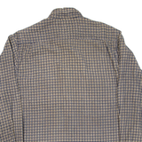 PREFAB Mens Corduroy Shirt Blue Check Long Sleeve L