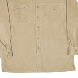 SCANDIA WOODS Mens Corduroy Shirt Beige Long Sleeve L