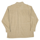 SCANDIA WOODS Mens Corduroy Shirt Beige Long Sleeve L