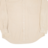 CAMBRIDGE Mens Corduroy Shirt Beige Long Sleeve L