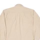 CAMBRIDGE Mens Corduroy Shirt Beige Long Sleeve L