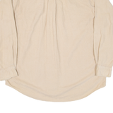 CAMBRIDGE Mens Corduroy Shirt Beige Long Sleeve L