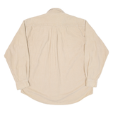 CAMBRIDGE Mens Corduroy Shirt Beige Long Sleeve L