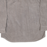 PURE STUFF Mens Corduroy Shirt Grey Long Sleeve 2XL