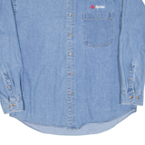 SWINGSTER Mens Denim Shirt Blue Long Sleeve M