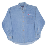 SWINGSTER Mens Denim Shirt Blue Long Sleeve M