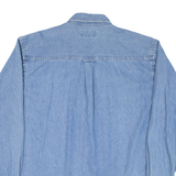 SWINGSTER Mens Denim Shirt Blue Long Sleeve M