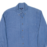 CROFT & BARROW Mens Denim Shirt Blue Long Sleeve M