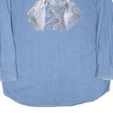 LUNA PIER Mens Denim Shirt Blue Long Sleeve XL