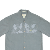 HIBISCUS Mens Hawaiian Shirt Green Floral L