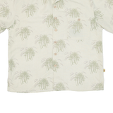 JOE MARLIN Mens Hawaiian Shirt Beige Floral M