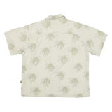 JOE MARLIN Mens Hawaiian Shirt Beige Floral M