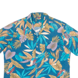 HAWAII BLUES Mens Hawaiian Shirt Blue Floral XL