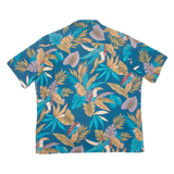 HAWAII BLUES Mens Hawaiian Shirt Blue Floral XL