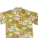 ROYALE Mens Hawaiian Shirt Brown Floral L