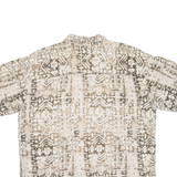 CASUAL CLASSICS Mens Hawaiian Shirt Beige Crazy Pattern L