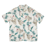 CAMPIA Mens Hawaiian Shirt Beige Floral XL