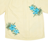 CARIBBEAN JOE Mens Hawaiian Shirt Yellow Floral XL