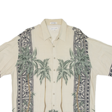 PIERRE CARDIN Mens Hawaiian Shirt Beige Floral XL