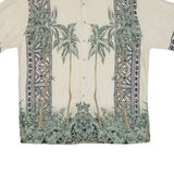 PIERRE CARDIN Mens Hawaiian Shirt Beige Floral XL