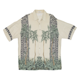 PIERRE CARDIN Mens Hawaiian Shirt Beige Floral XL