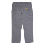 CARHARTT Workwear Mens Trousers Grey Relaxed Straight W35 L28