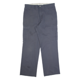DICKIES Cargo Workwear Mens Trousers Grey Regular Straight W38 L34