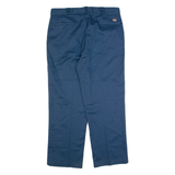 DICKIES Workwear Mens Trousers Blue Regular Straight W36 L29
