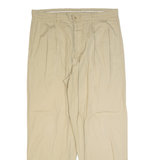 NAUTICA GOLF Pleated Chino Mens Trousers Beige Regular Straight W36 L30