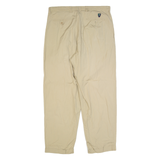 NAUTICA GOLF Pleated Chino Mens Trousers Beige Regular Straight W36 L30