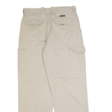 CHAPS Cargo Mens Trousers Cream Regular Straight W32 L32