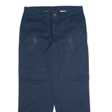 DICKIES Workwear Mens Trousers Blue Relaxed Straight W34 L32
