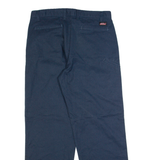 DICKIES Workwear Mens Trousers Blue Relaxed Straight W34 L32