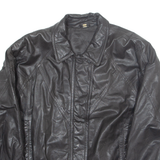 Womens Biker Coat Black Leather M