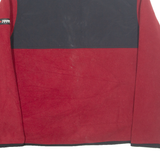 TOMMY HILFIGER Mens Fleece Jacket Red Colourblock L