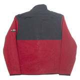 TOMMY HILFIGER Mens Fleece Jacket Red Colourblock L