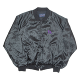 SWINGSTER Los Angeles Womens Bomber Jacket Black Nylon USA XL