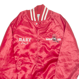 WESTARK Harolds Club Womens Varsity Jacket Red Nylon USA L