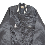 AUBURN Womens Varsity Jacket Black Nylon M