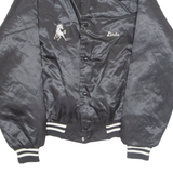 AUBURN Womens Varsity Jacket Black Nylon M