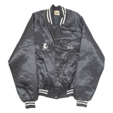 AUBURN Womens Varsity Jacket Black Nylon M