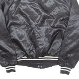 AUBURN Womens Varsity Jacket Black Nylon M