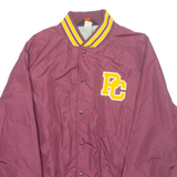 PLA-JAC Presbyterian College Mens Varsity Jacket Maroon Nylon USA XL