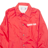 CAPRICORN Harolds Club Mens Coach Jacket Red Nylon USA S