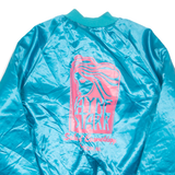 KING LOUIE Wayne Starr Womens Bomber Jacket Blue Nylon USA XL