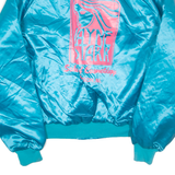 KING LOUIE Wayne Starr Womens Bomber Jacket Blue Nylon USA XL