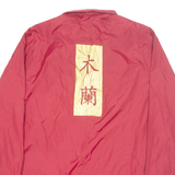 DISNEY Mulan Mens Coach Jacket Maroon Nylon L