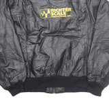 BURKS BAY Mens Workwear Coat Black Leather XL